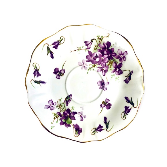 Hammersley “Victorian Violets” Demitasse Cup & Saucer, Milk & Sugar 4 Piece Set. - Picture 3 of 4
